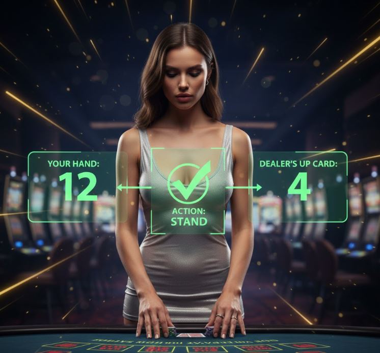 12 vs 4 - Was macht man mit diesen Karten am Blackjack-Tisch? 1 12 vs 4 Black Jack Strategy