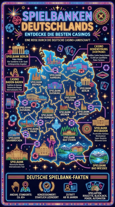 Alle 69 Spielbanken Deutschlands: Das sind die besten Casinos 1 Alle 69 Spielbanken Deutschlands: Das sind die besten Casinos - Februar 2, 2024
