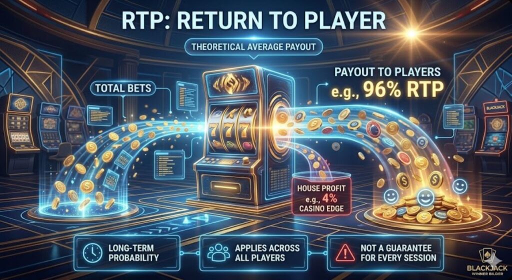 RTP einfach erklärt: Wie Spieler Werte einordnen 1 RTP - Return to Player Infographics